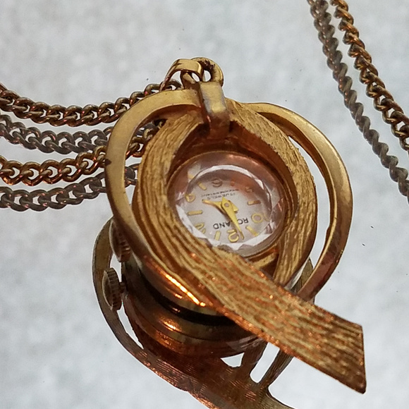 Roland Swiss Watch Working Vintage Retro Necklace - Picture 1 of 8